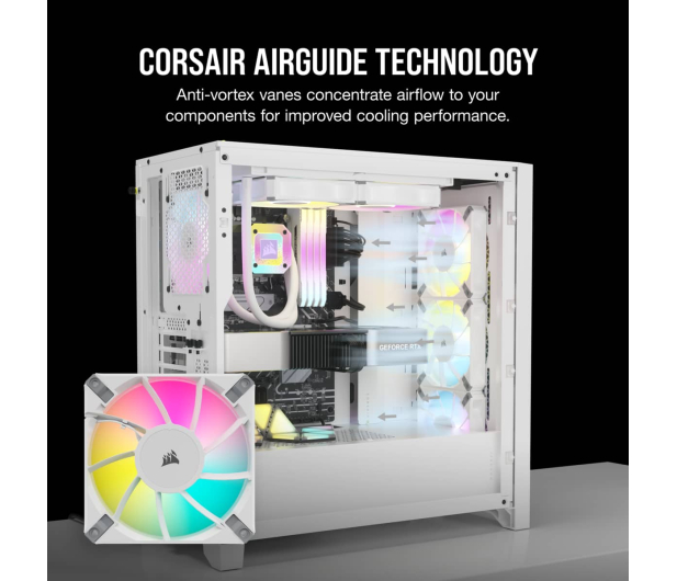 Corsair iCUE AF120 RGB ELITE PWM White 120mm - 1146807 - zdjęcie 9
